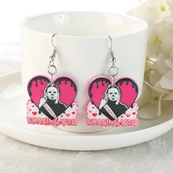 Horror Film Halloween Michael Myers Earrings - Picture 1 of 2